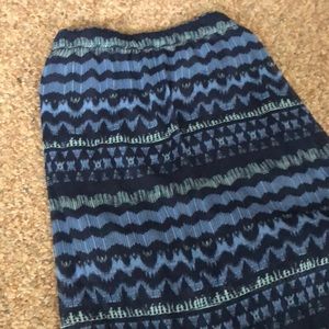Blue Tribal Hollister Maxi Skirt